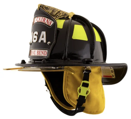 Cairns Black N6a Houston Leather Fire Helmet Black Large Ess